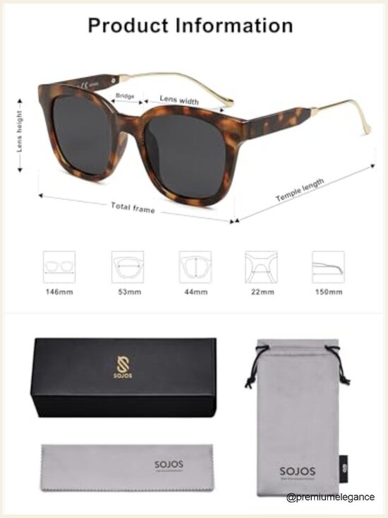 Classic Square Polarized Sunglasses Retro Trendy UV400 Sunnies main image 5